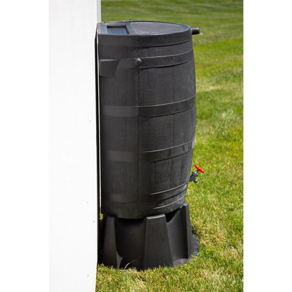 Earth Friendly Rain Barrel - Black w/ Flat-back